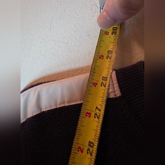 Vtg 90s Y2K Tommy Hilfiger Navy & Red Crewneck Fleece Sweater Embroidered Logo S - Picture 6 of 7